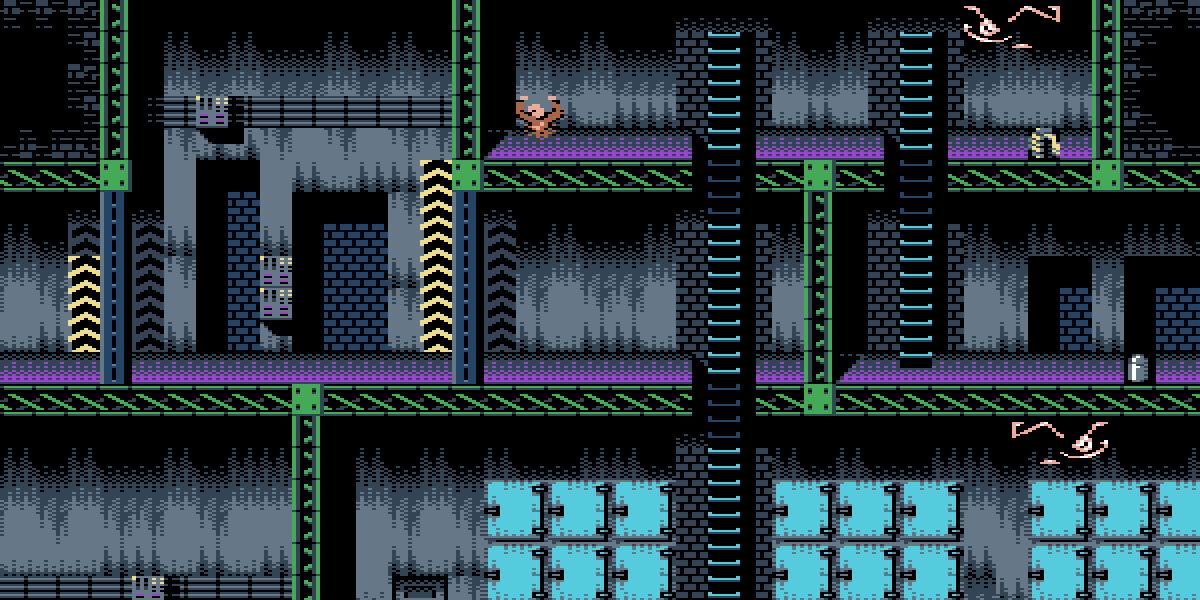 Alien³ level-one facility, rendered from the actual Plus game assets